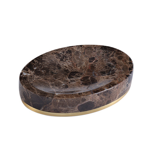 Mellow curry mystery-Deep brown net marble bathroom eight gifts