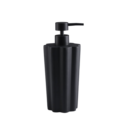 Ink Shadow - Dark Surge | Matte Black Lacquer Wave Pattern Resin Bathroom Set