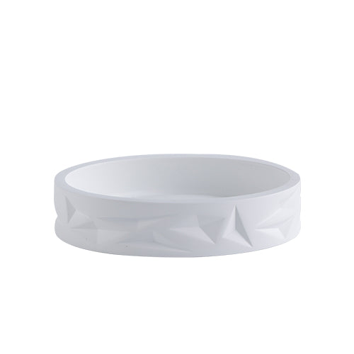 Cretaceous - Geometric Poetry | Minimalist Three-dimensional Sculpted Resin Bathroom Set