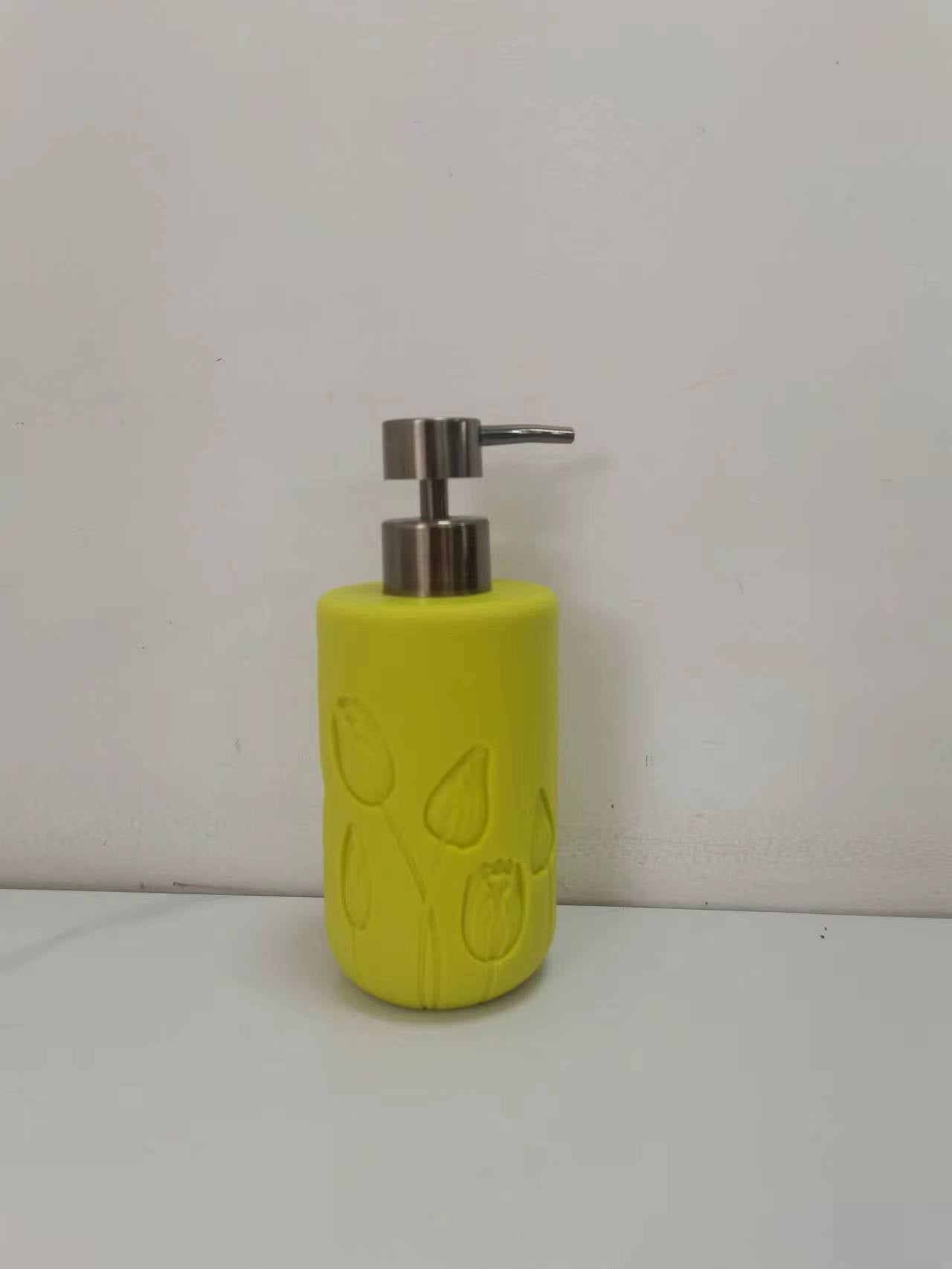 Handmade Embossed Flower Resin Lotion Bottle|Luxury Beauty Container Eco-friendly, Drop Resistant & Portable