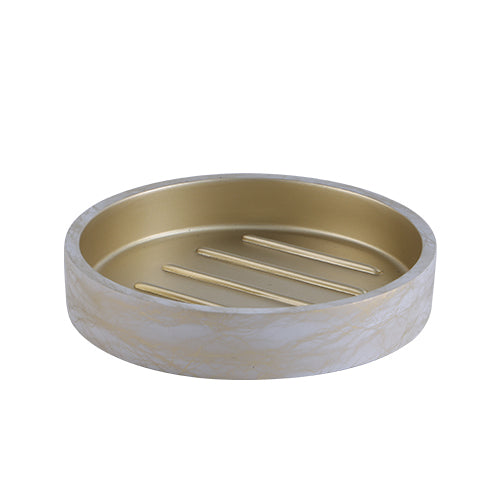 “Platinum Snow Weave” Embossed Platinum Resin Bathroom Set