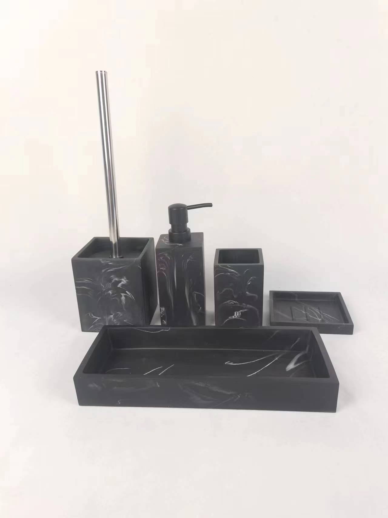 Scandinavian Style Natural Marble Skin Care Set | Luxury Marble Lotion Bottle