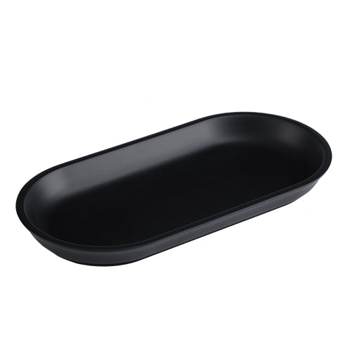 “Ink Night Gilt” Matte Black Lacquer Embossed Resin Bathroom Set