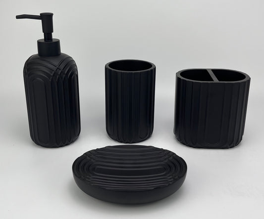 Racing Carbon Fiber Black】Ultra-Lightweight Non-Slip Bathroom Kit