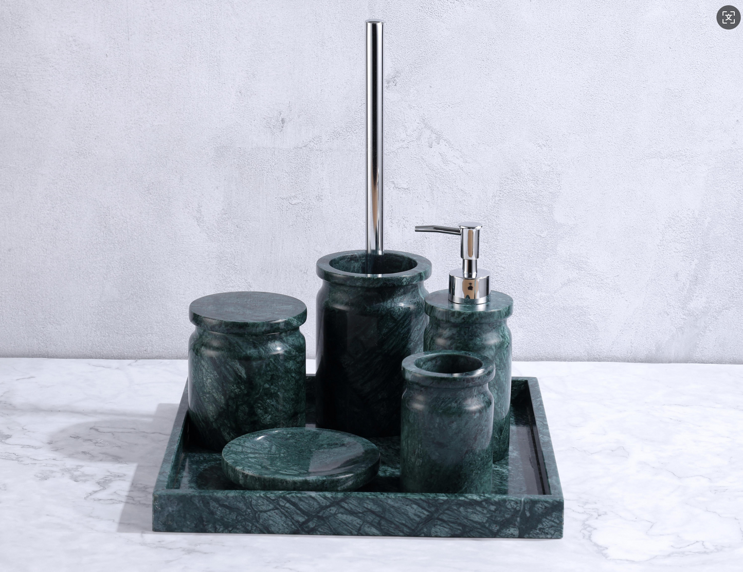 Fei Shi Mori Realm - Indian Green Marble Bathroom 7 Gifts