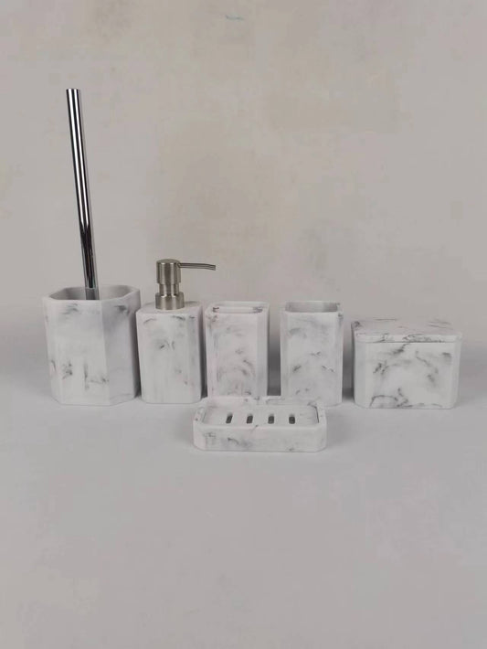 Scandinavian Style Natural Marble Skin Care Set | Luxury Marble Lotion Bottle