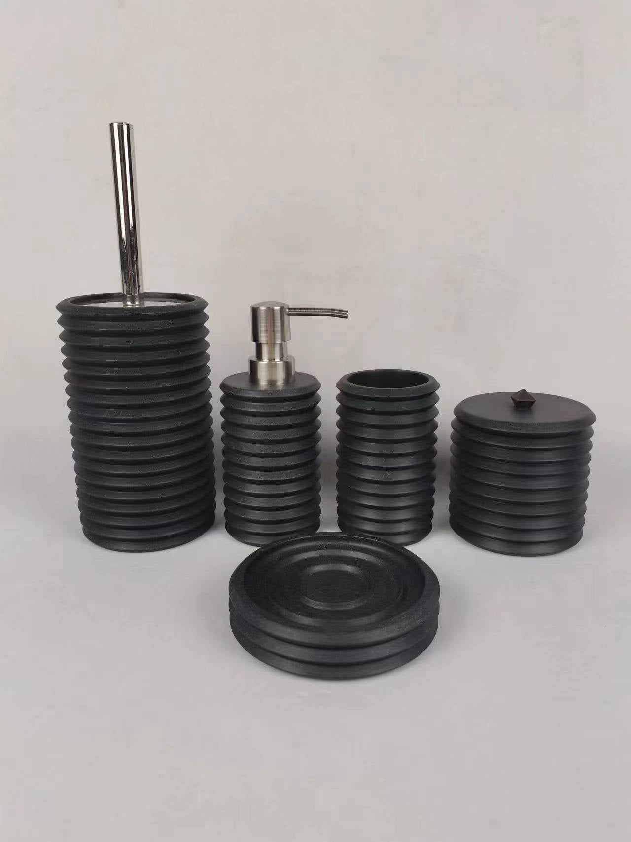 Light Luxury Striped Resin Lotion Bottle Set】Aesthetics and Practicality at the Same Time