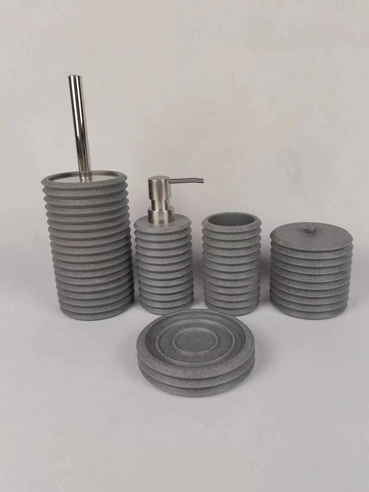 Light Luxury Striped Resin Lotion Bottle Set】Aesthetics and Practicality at the Same Time