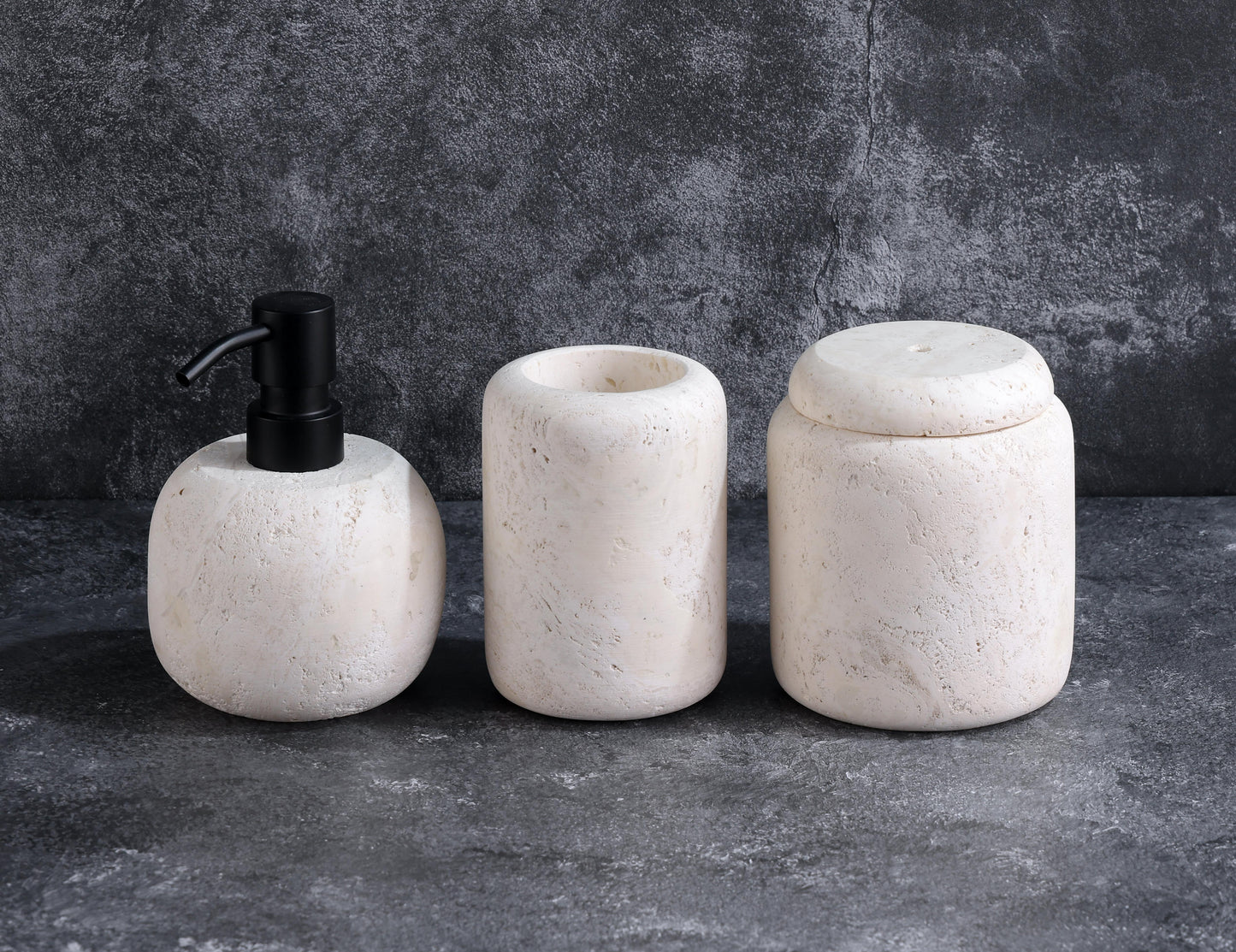 Born With Spirit - Rice Travertine Lifestyle Aesthetics 3 Piece Set