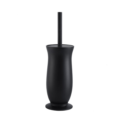 “Ink Night Gilt” Matte Black Lacquer Embossed Resin Bathroom Set