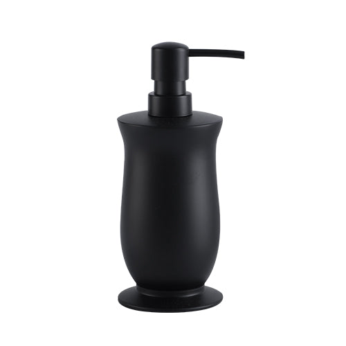 “Ink Night Gilt” Matte Black Lacquer Embossed Resin Bathroom Set