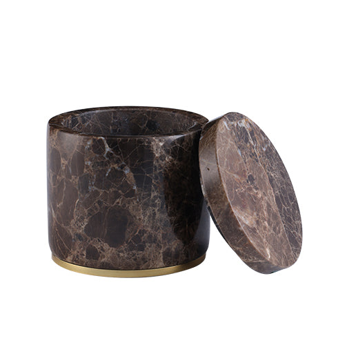 Mellow curry mystery-Deep brown net marble bathroom eight gifts