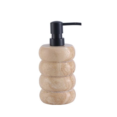 Nuanxi Yazhu] Yellow Wood Grain Marble Bathroom Set