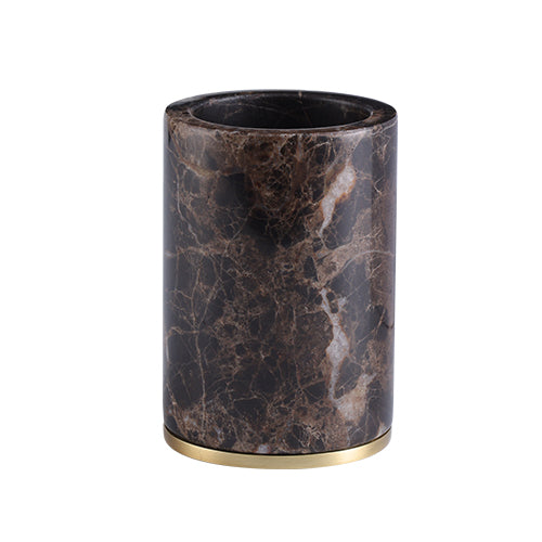 Mellow curry mystery-Deep brown net marble bathroom eight gifts