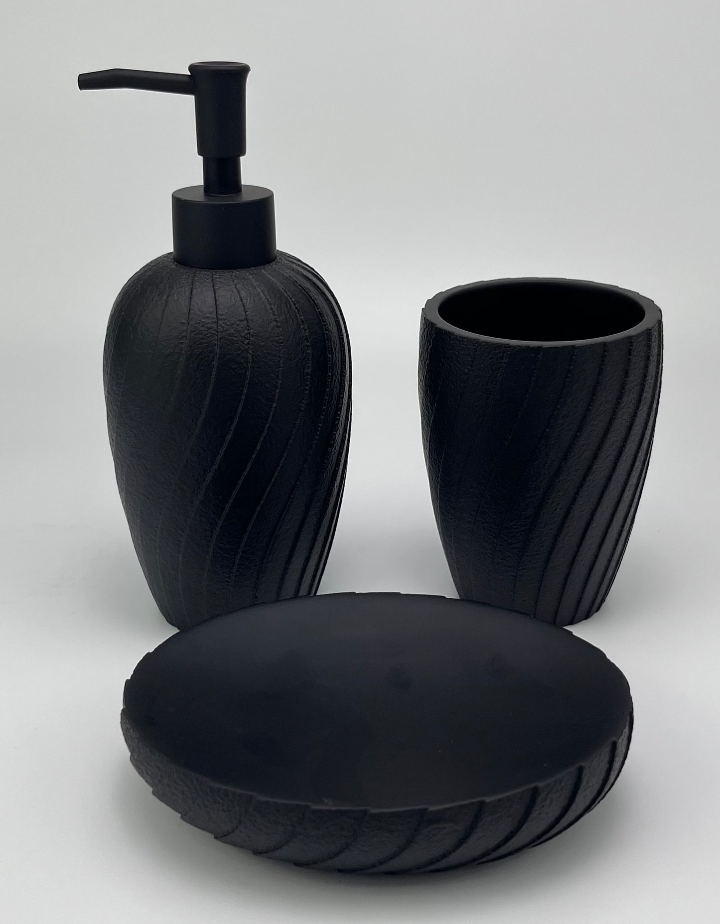 Racing Carbon Fiber Black】Ultra-Lightweight Non-Slip Bathroom Kit