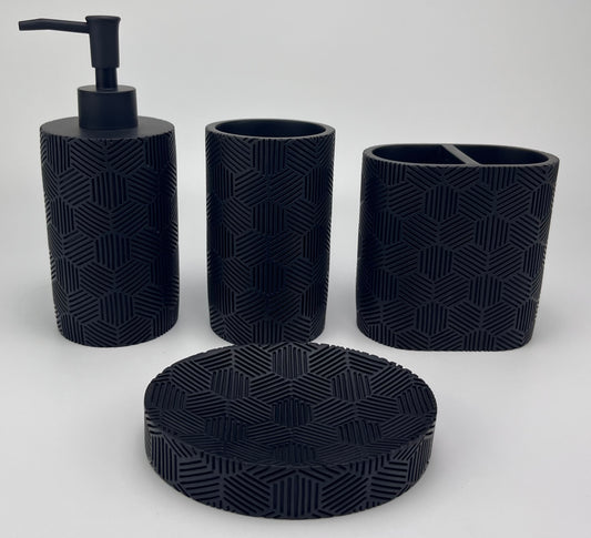 [Black Hole Gravity All Black Set] 98% Light Absorption Resin Bathroom Vanishing Technique