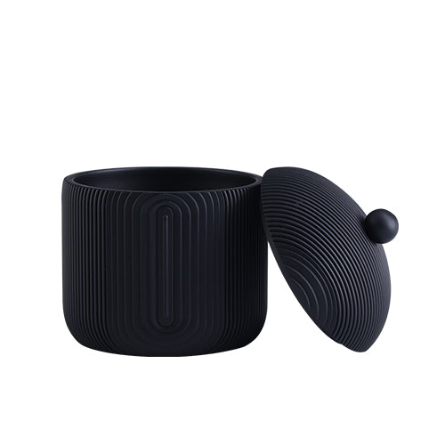 “Obsidian Stripe Resin Bathroom Set