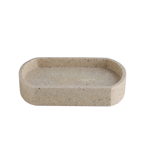 “Obsidian Sand Secret” Sandstone Texture Resin Bathroom 7-Piece Set｜This is a set of 7-piece bathroom set