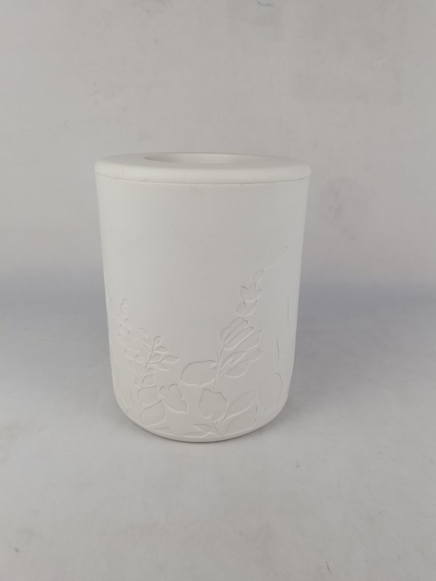 [Minimalist White Resin Push Pail | Basic Practical Aesthetics]