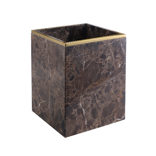 Mellow curry mystery-Deep brown net marble bathroom eight gifts