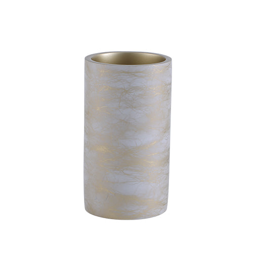 “Platinum Snow Weave” Embossed Platinum Resin Bathroom Set