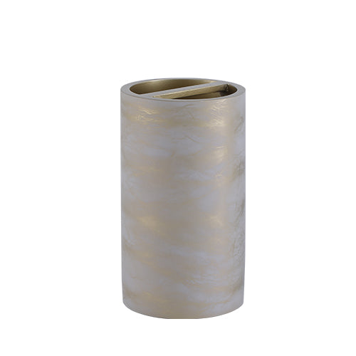 “Platinum Snow Weave” Embossed Platinum Resin Bathroom Set