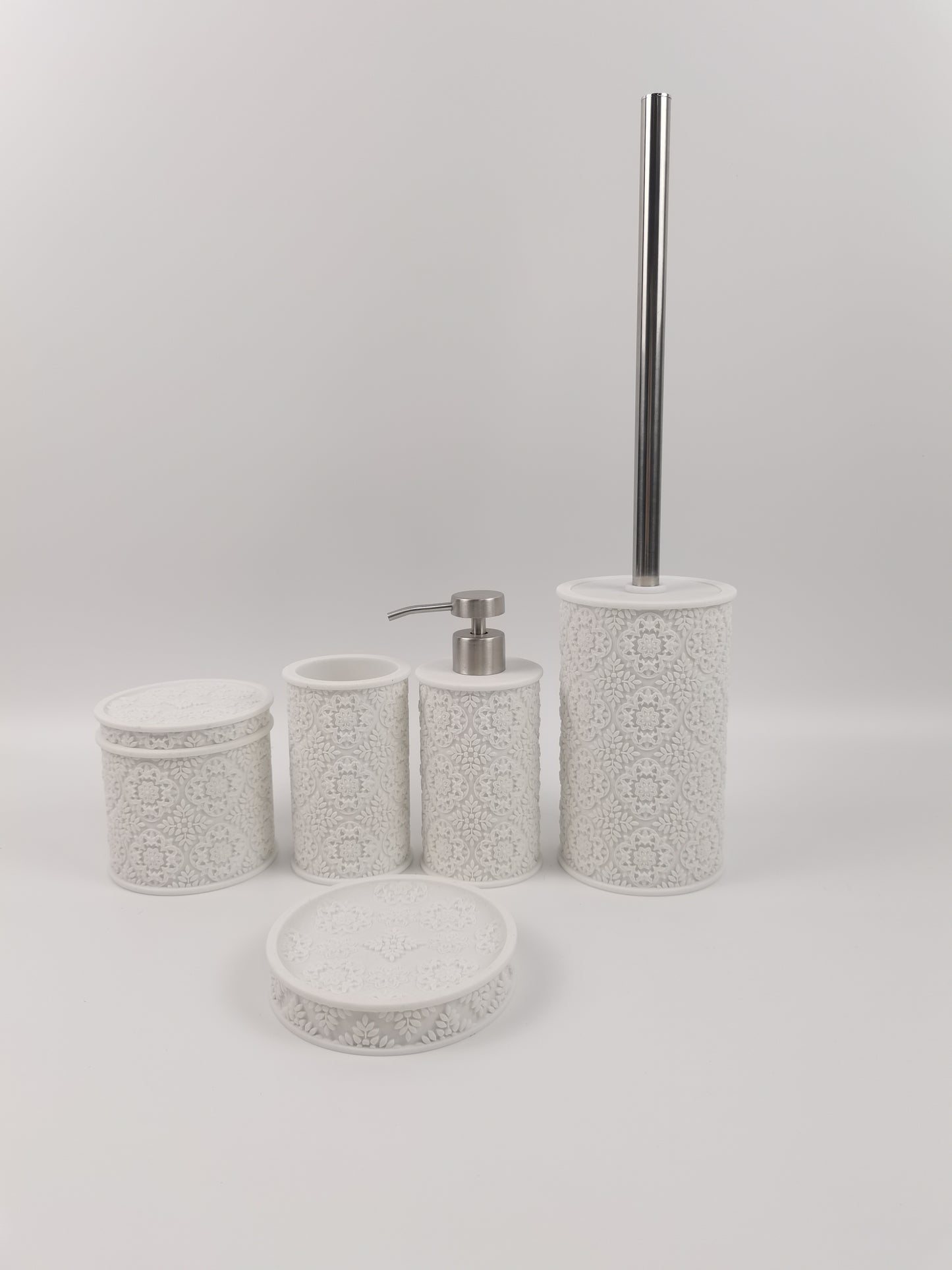 [Rococo Pearl White Bathroom Set] Cameo Rose Carving Five Piece Bathroom Palace Drama Protagonist