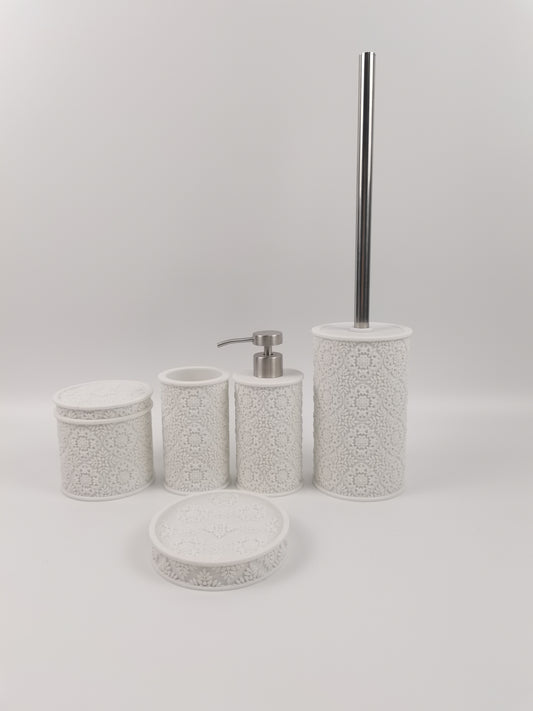 [Rococo Pearl White Bathroom Set] Cameo Rose Carving Five Piece Bathroom Palace Drama Protagonist